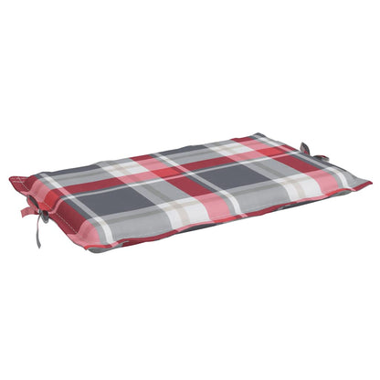 Almofadão p/ espreguiçadeira tecido oxford xadrez vermelho