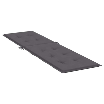 Almofadão para cadeira de terraço (75+105)x50x4 cm antracite
