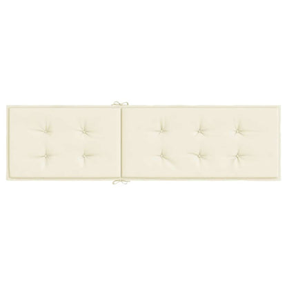 Almofadão para cadeira de terraço (75+105)x50x4 cm cor creme