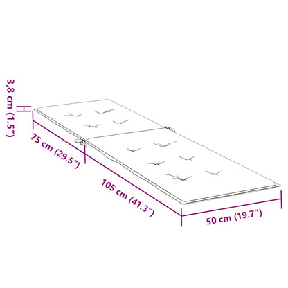 Almofadão cadeira de terraço (75+105)x50x4 cm cinza-acastanhado