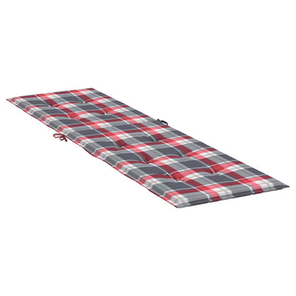 Almofadão cadeira de terraço (75+105)x50x4 cm xadrez vermelho
