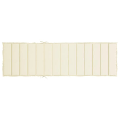 Almofadão p/ espreguiçadeira 200x60x3 cm tecido oxford creme