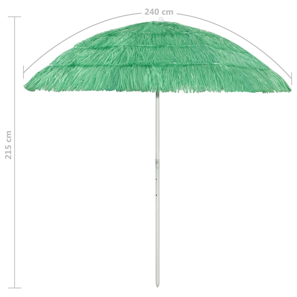 Guarda-sol de praia Hawaii 240 cm verde