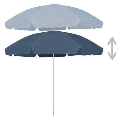Guarda-sol de praia 300 cm azul