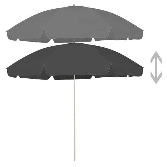 Guarda-sol de praia 300 cm antracite