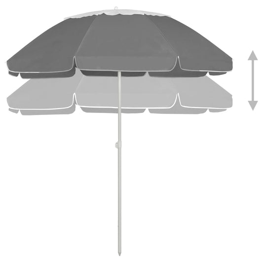 Guarda-sol de praia 300 cm antracite