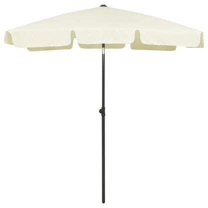 Guarda-sol de praia 180x120 cm amarelo areia