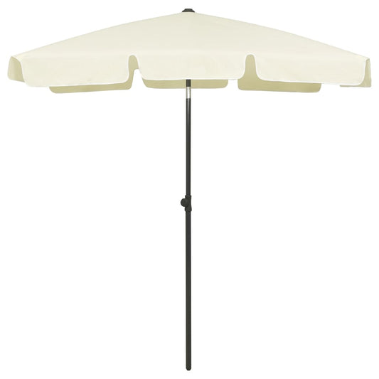Guarda-sol de praia 180x120 cm amarelo areia