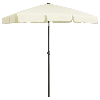 Guarda-sol de praia 180x120 cm amarelo areia
