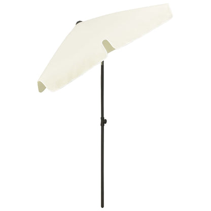 Guarda-sol de praia 180x120 cm amarelo areia