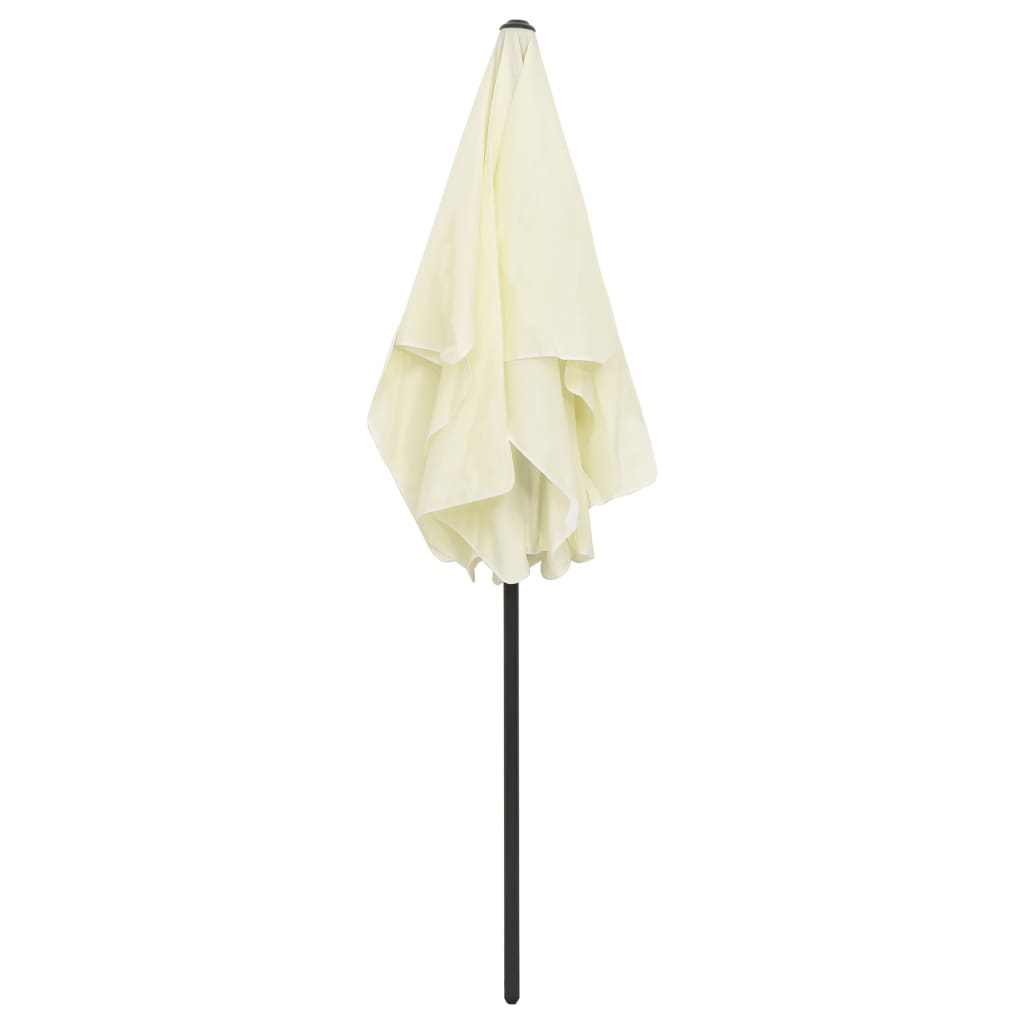Guarda-sol de praia 180x120 cm amarelo areia