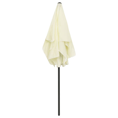 Guarda-sol de praia 180x120 cm amarelo areia