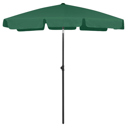Guarda-sol de praia 180x120 cm verde
