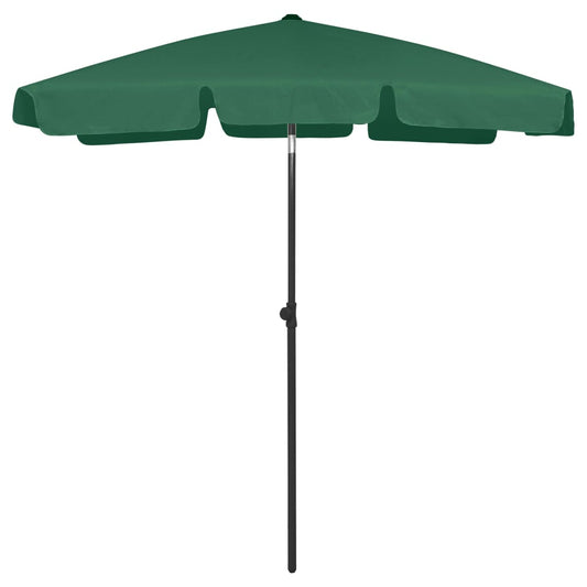 Guarda-sol de praia 180x120 cm verde
