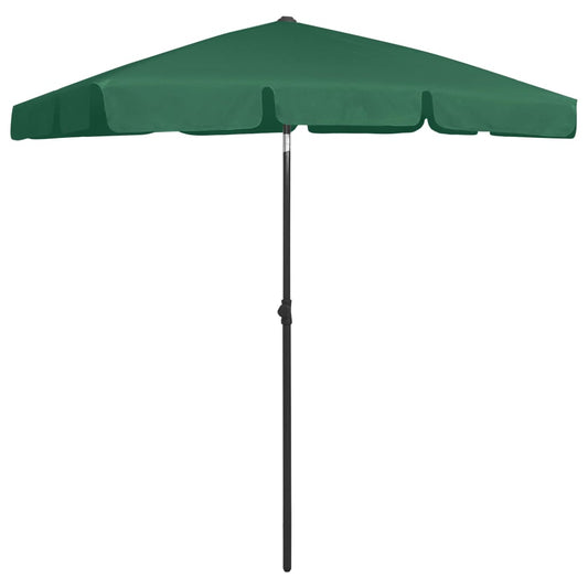 Guarda-sol de praia 180x120 cm verde