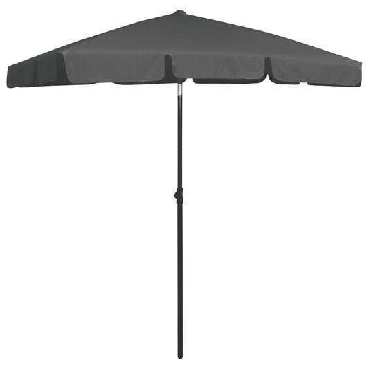 Guarda-sol de praia 180x120 cm antracite