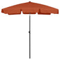 Guarda-sol de praia 180x120 cm terracotta