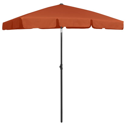 Guarda-sol de praia 180x120 cm terracotta