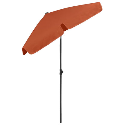 Guarda-sol de praia 180x120 cm terracotta