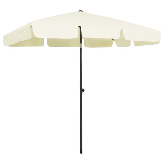 Guarda-sol de praia 200x125 cm amarelo areia