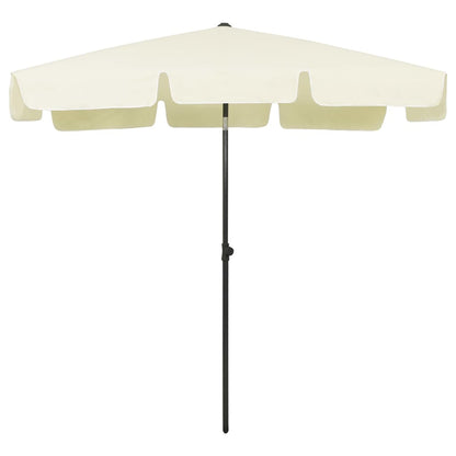Guarda-sol de praia 200x125 cm amarelo areia