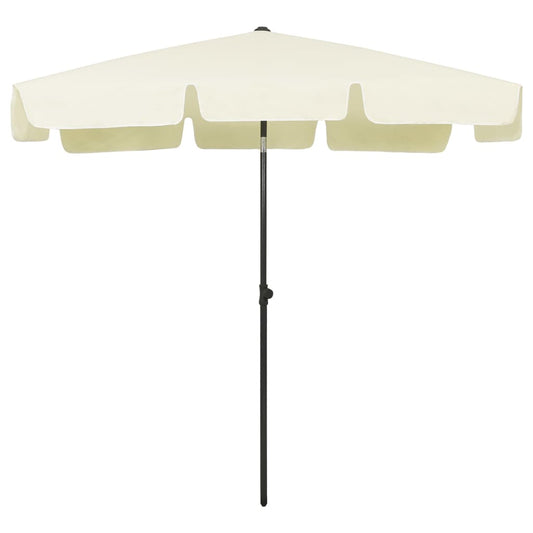 Guarda-sol de praia 200x125 cm amarelo areia