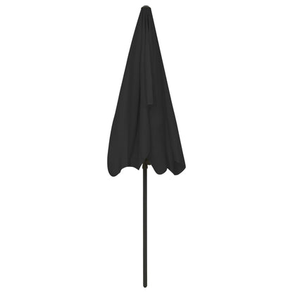 Guarda-sol de praia 200x125 cm preto