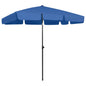 Guarda-sol de praia 200x125 cm azul-ciano