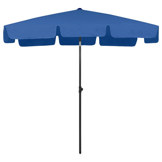Guarda-sol de praia 200x125 cm azul-ciano