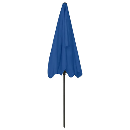 Guarda-sol de praia 200x125 cm azul-ciano