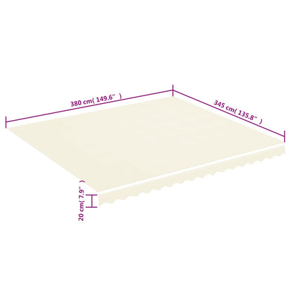 Tecido de substituição para toldo 4x3,5 m cor creme