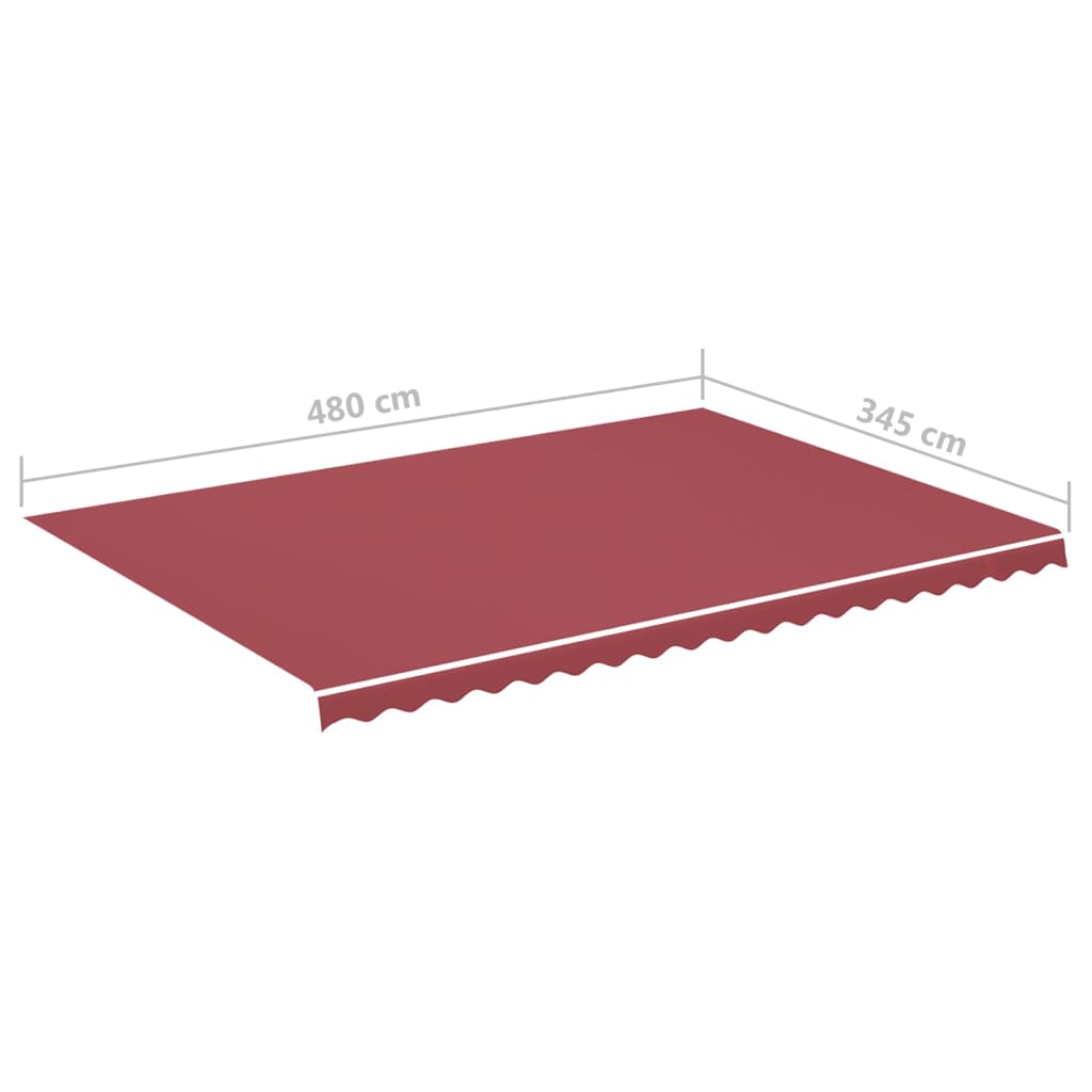 Tecido de substituição para toldo 5x3,5 m bordô