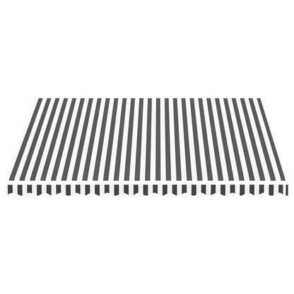 Tecido de substituição para toldo 4x3,5 m antracite e branco