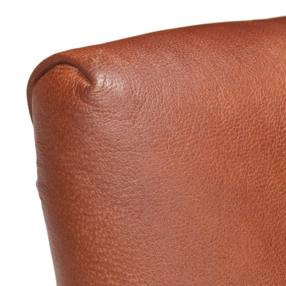 Cadeiras de jantar 6 pcs couro de cabra genuíno castanho