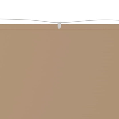 Toldo vertical 100x1200 cm tecido oxford cinza-acastanhado
