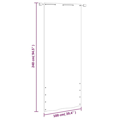Tela de varanda 100x240 cm tecido oxford verde-claro