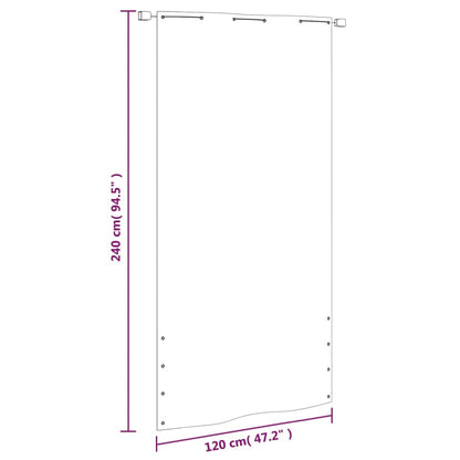 Tela de varanda 120x240 cm tecido oxford verde-claro