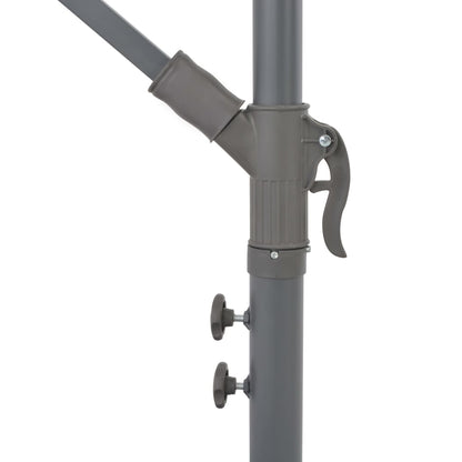 Guarda-sol de jardim cantilever c/ poste alumínio 300 cm bordô