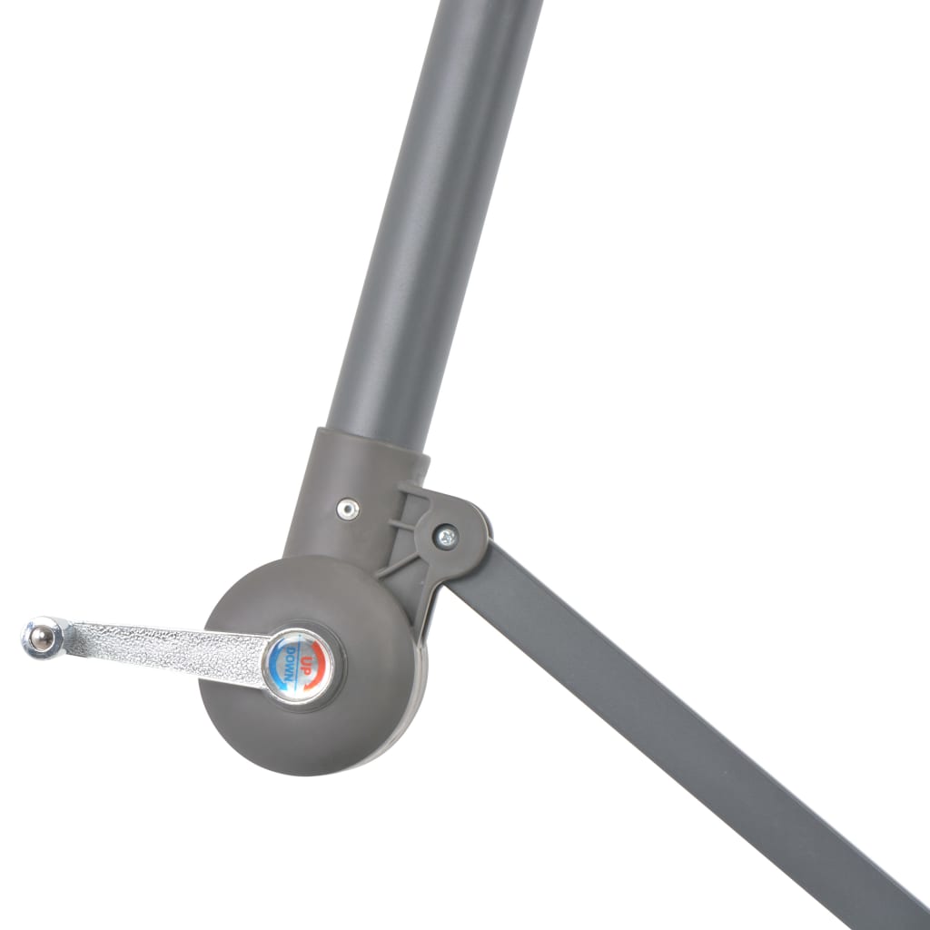 Guarda-sol de jardim cantilever c/ poste alumínio 300 cm bordô
