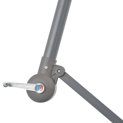 Guarda-sol de jardim cantilever c/ poste alumínio 300 cm bordô