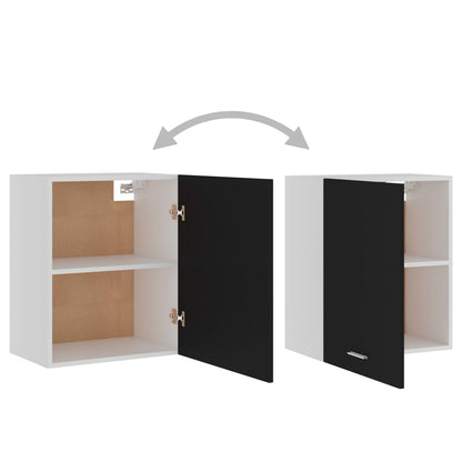 Armários de parede “Lyon” 2 pcs derivados madeira preto