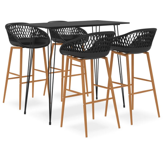5 pcs conjunto de bar preto