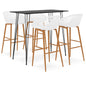 5 pcs conjunto de bar preto e branco