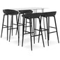 5 pcs conjunto de bar branco e preto
