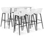 7 pcs conjunto de bar branco