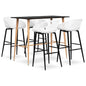 5 pcs conjunto de bar preto e branco