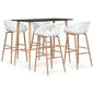 5 pcs conjunto de bar preto e branco