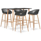 5 pcs conjunto de bar preto e cinzento