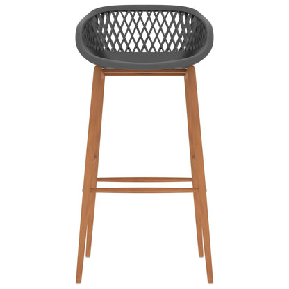 7 pcs conjunto de bar preto e cinzento
