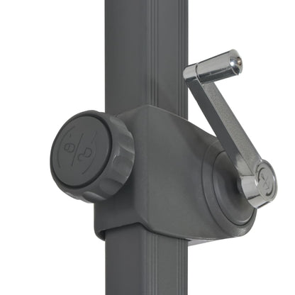 Guarda-sol jardim cantilever c/ poste alumínio 300 cm vermelho